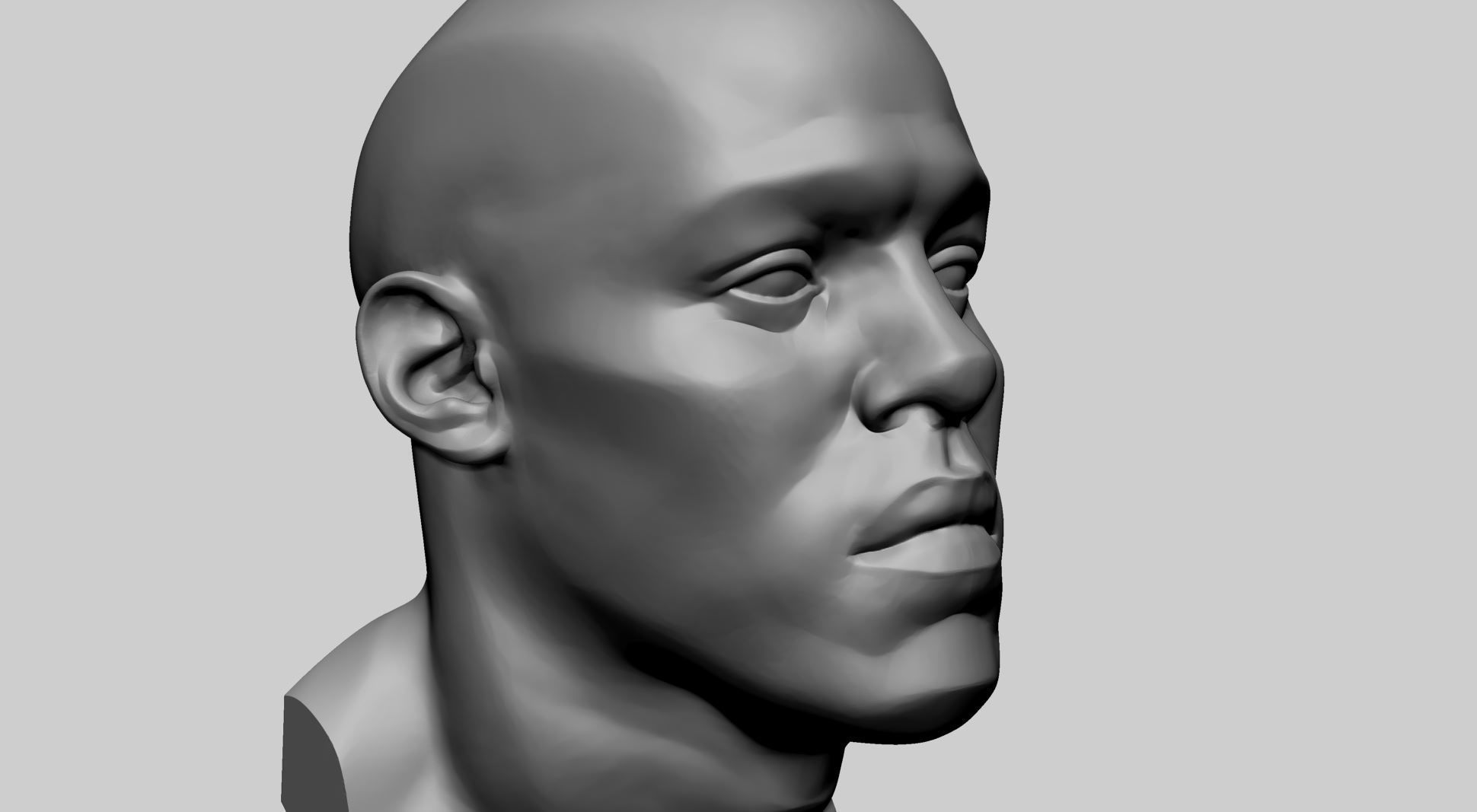 Male Head Printable B 3D print model_9