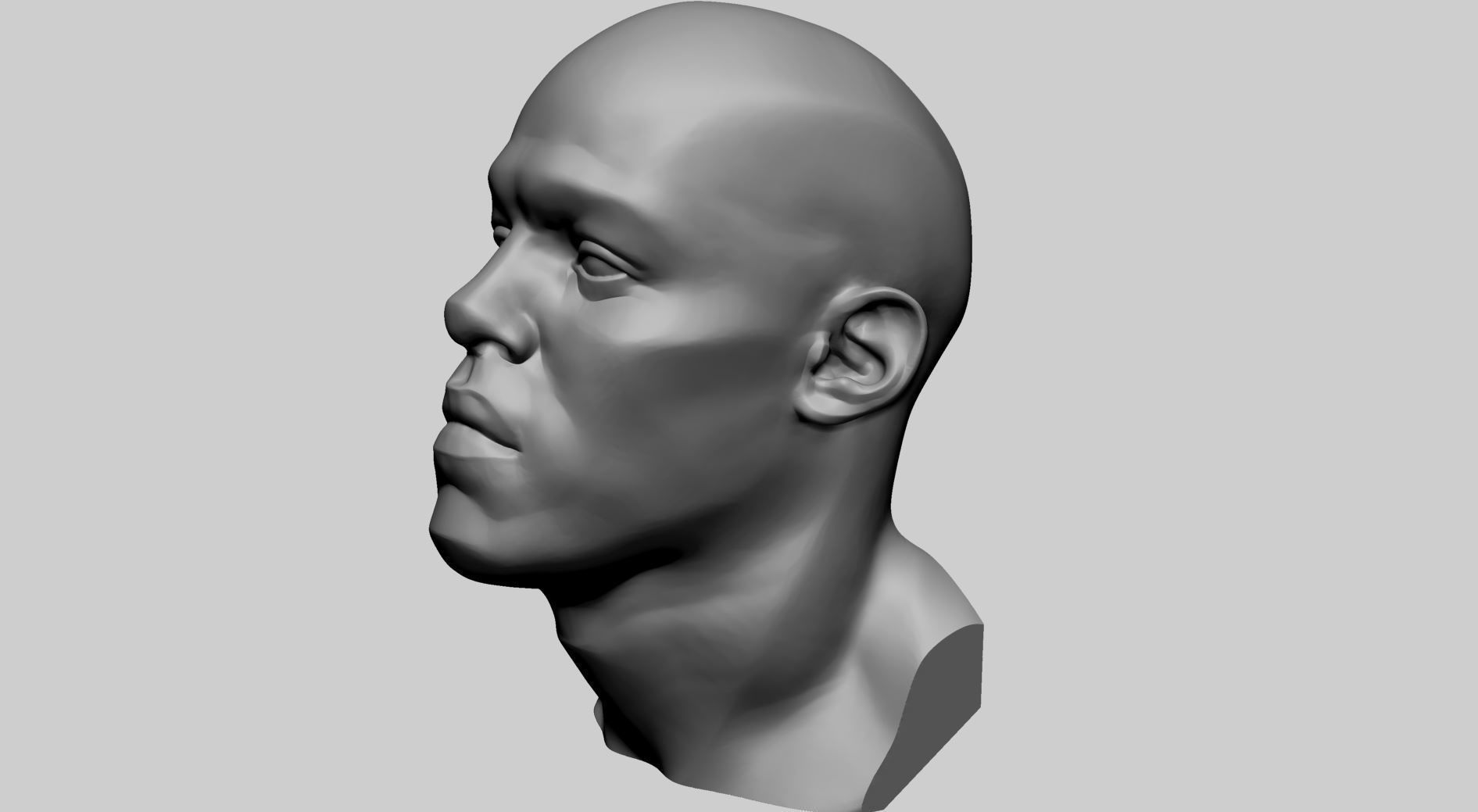 Male Head Printable B 3D print model_6
