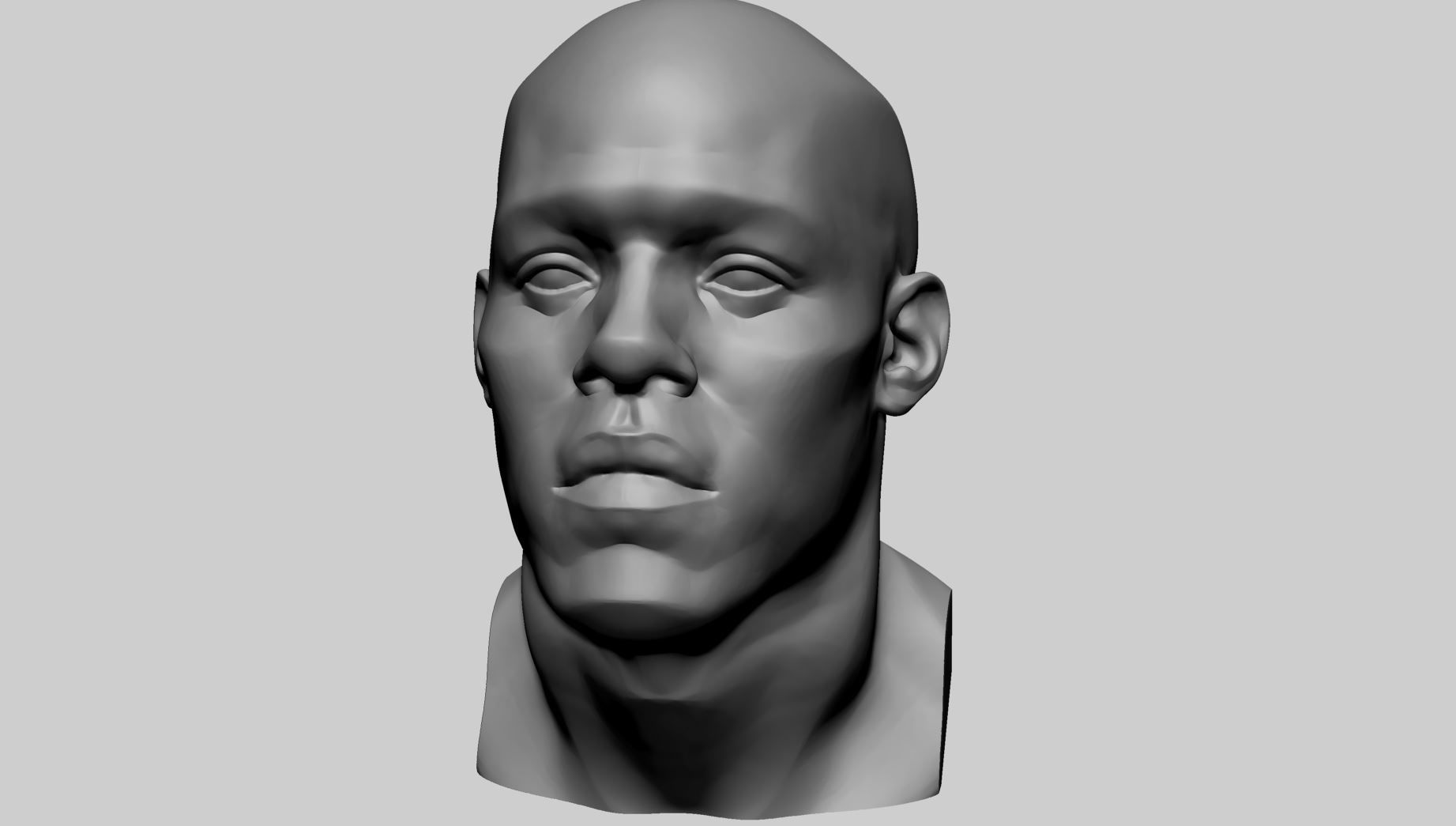 Male Head Printable B 3D print model_7
