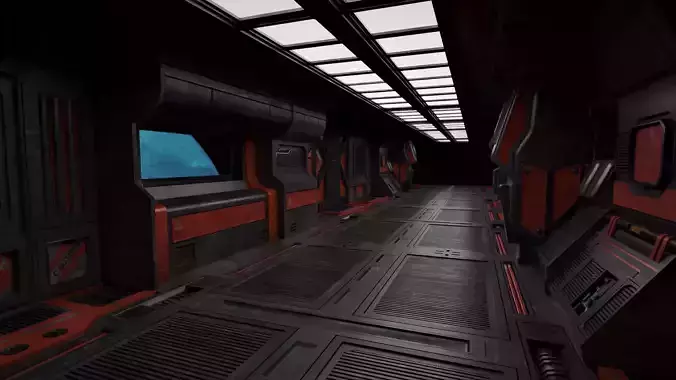 Realistic Modular Sci-fi Panel Pack Low-poly 3D model