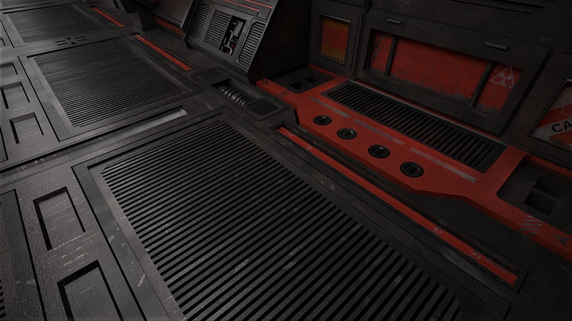 Realistic Modular Sci-fi Panel Pack Low-poly 3D model_4