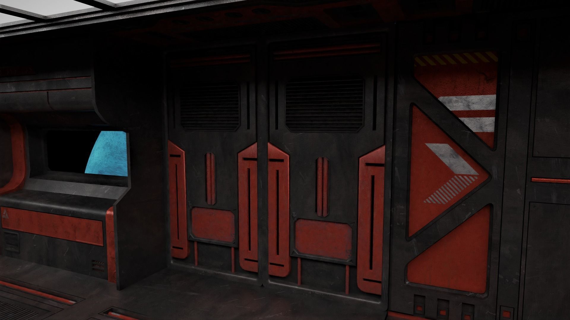 Realistic Modular Sci-fi Panel Pack Low-poly 3D model_6