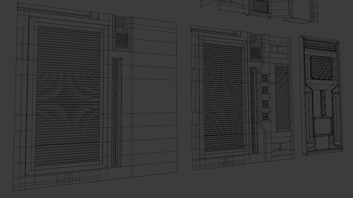 Realistic Modular Sci-fi Panel Pack Low-poly 3D model_11