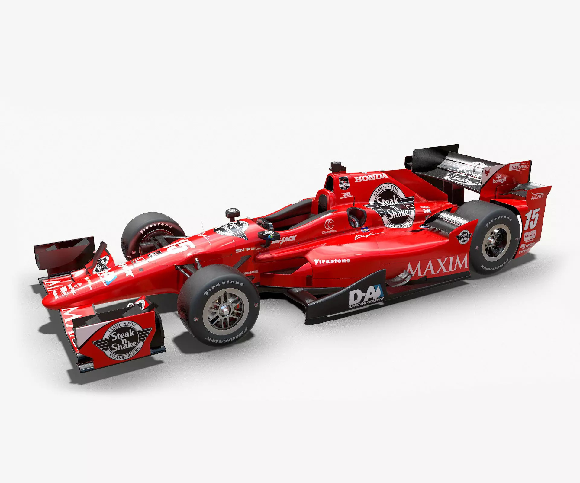 Dallara Open Wheel Car Honda 2015 PBR Low-poly 3D model_0