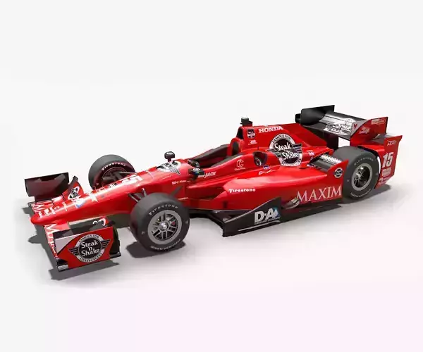  Dallara Open Wheel Car Honda 2015 PBR Low-poly 3D model