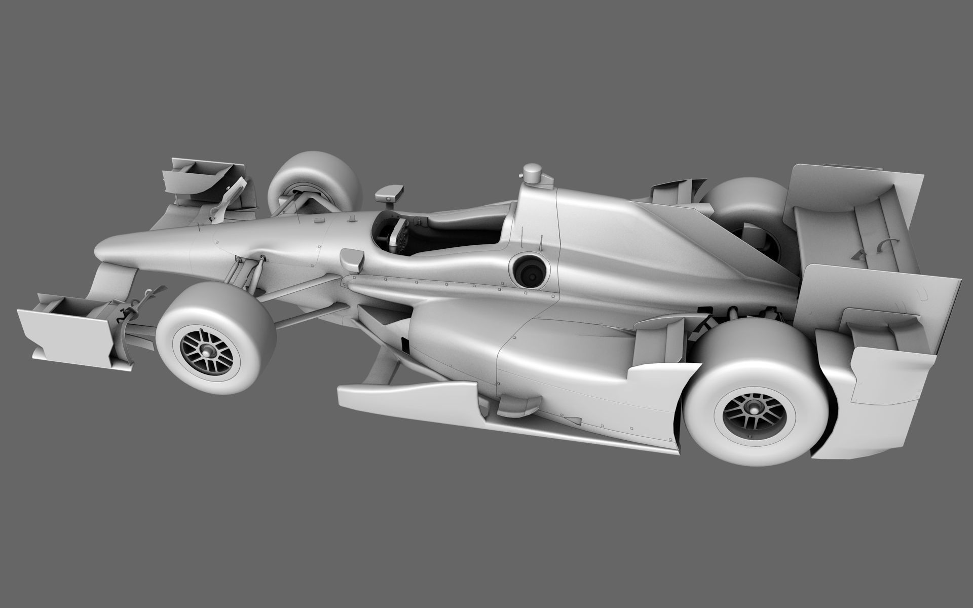  Dallara Open Wheel Car Honda 2015 PBR Low-poly 3D model_23