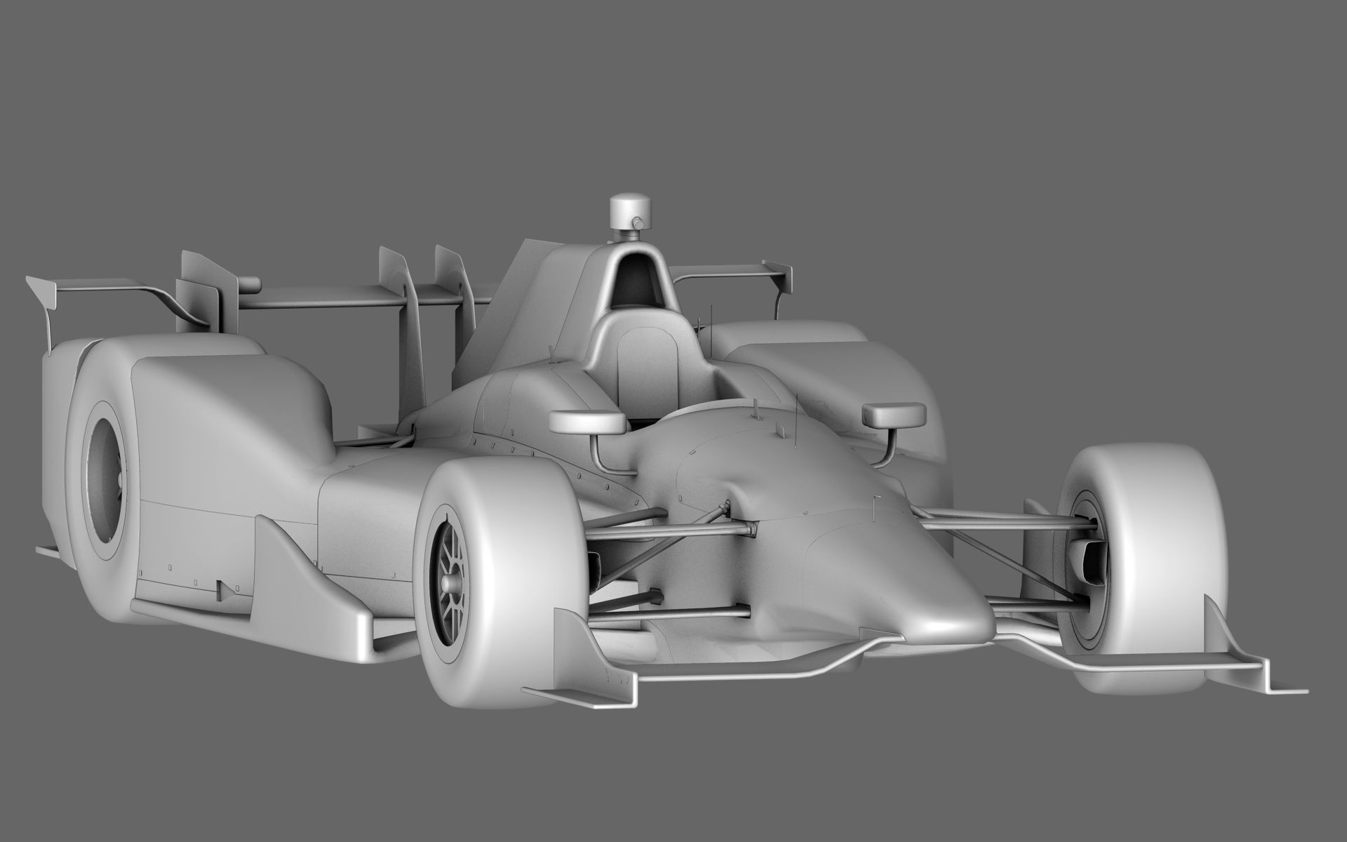  Dallara Open Wheel Car Honda 2015 PBR Low-poly 3D model_19