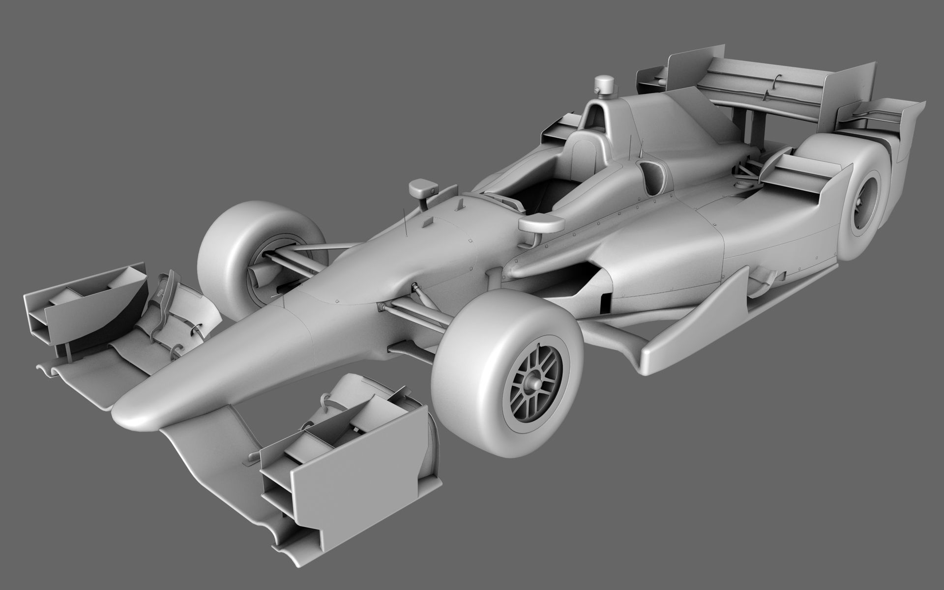  Dallara Open Wheel Car Honda 2015 PBR Low-poly 3D model_24