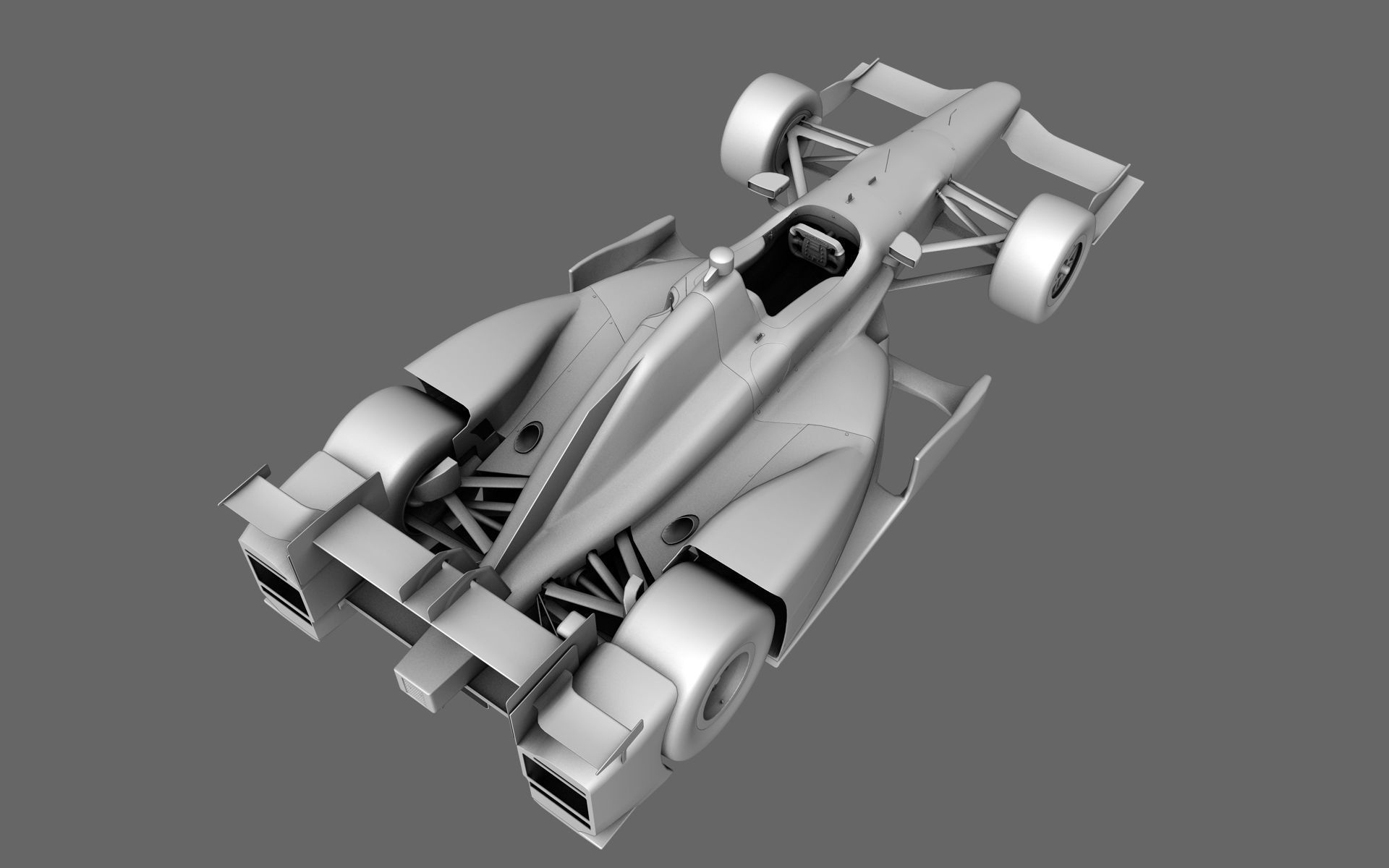  Dallara Open Wheel Car Honda 2015 PBR Low-poly 3D model_32