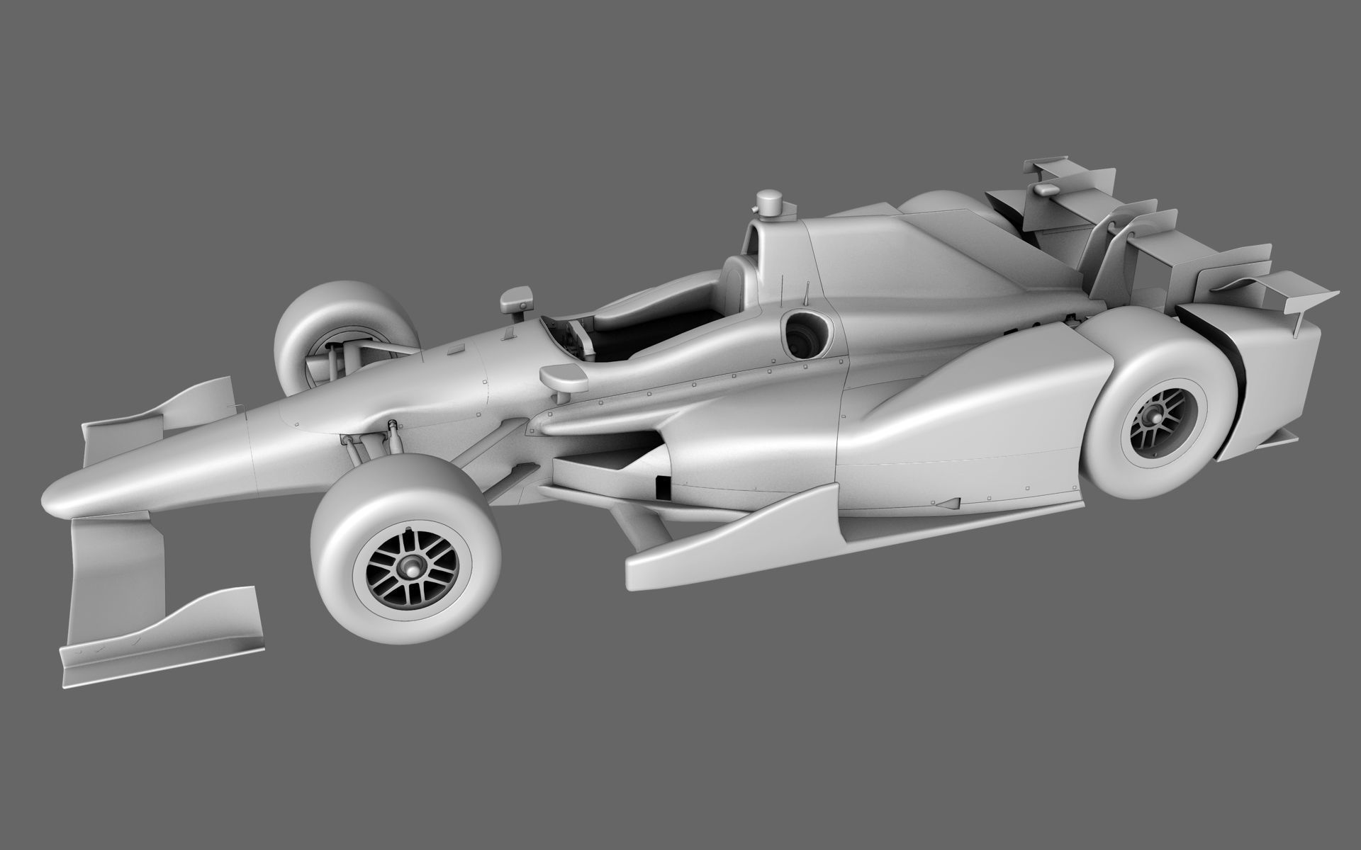  Dallara Open Wheel Car Honda 2015 PBR Low-poly 3D model_20