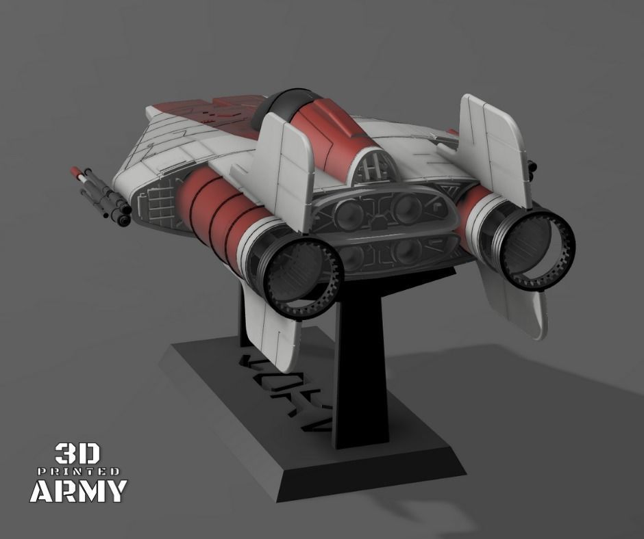 Star Wars A-WING RZ-1 starfighter  -3D Print STL files 3D print model_10