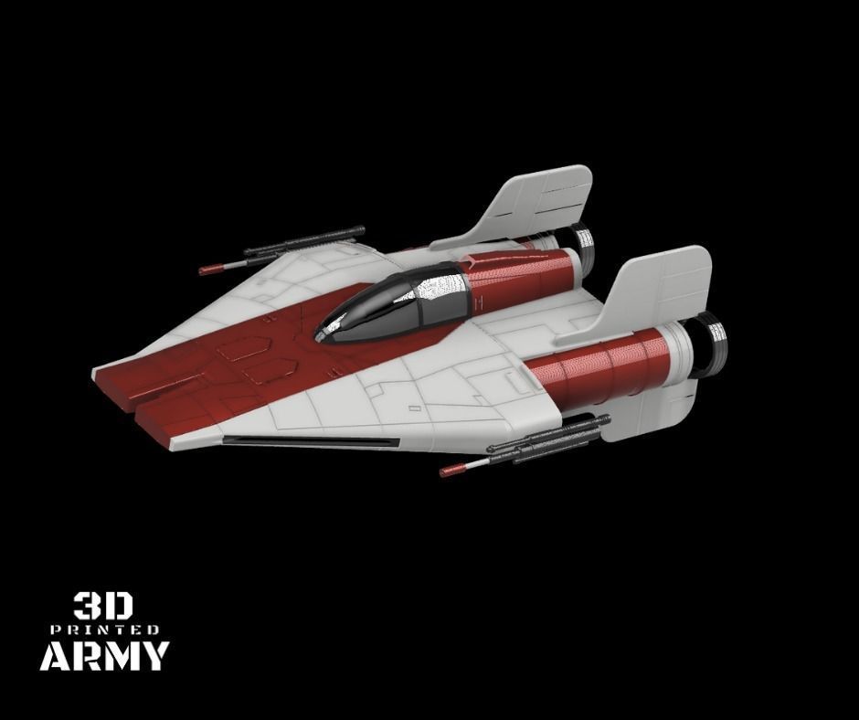 Star Wars A-WING RZ-1 starfighter  -3D Print STL files 3D print model_5