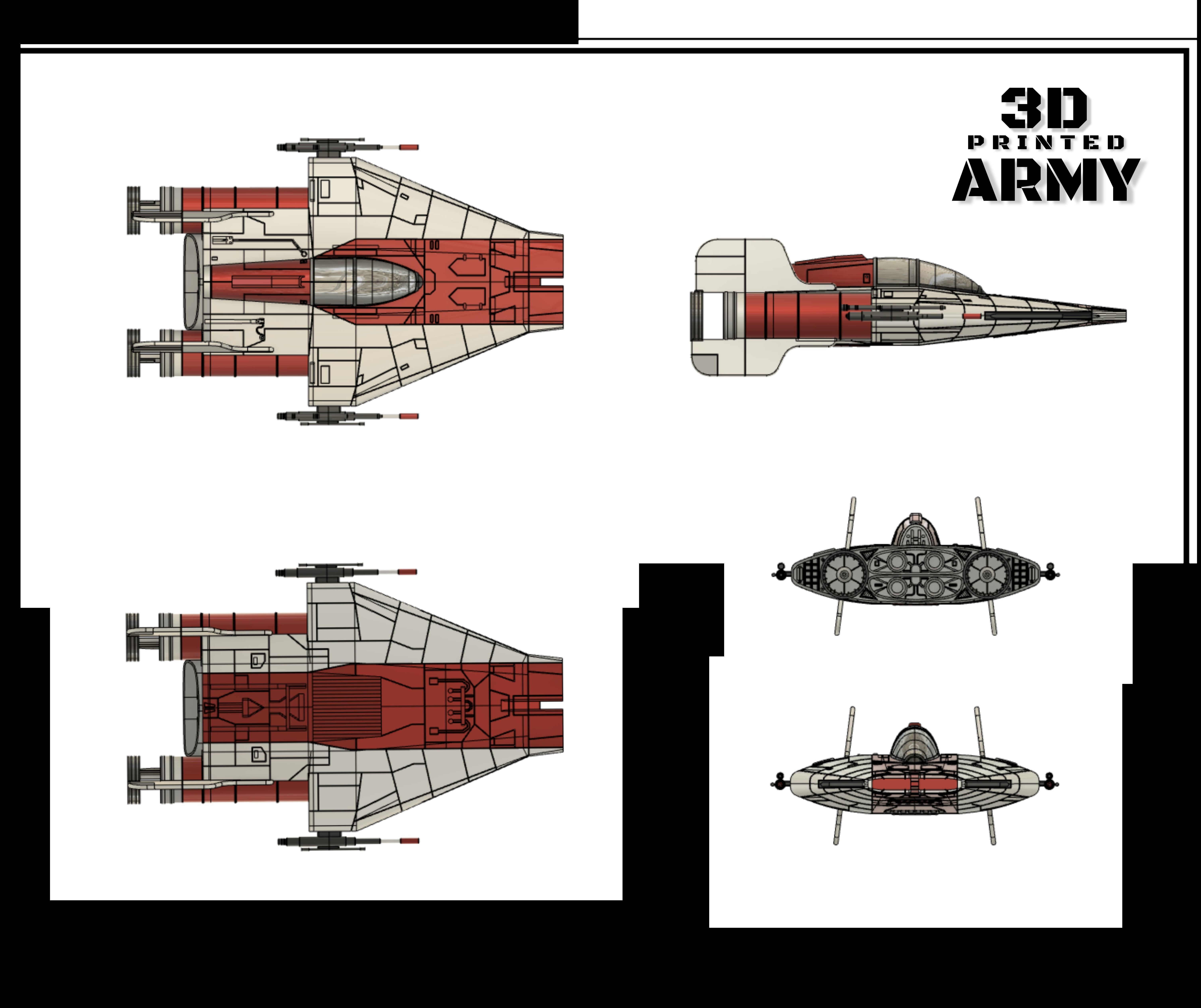 Star Wars A-WING RZ-1 starfighter  -3D Print STL files 3D print model_14