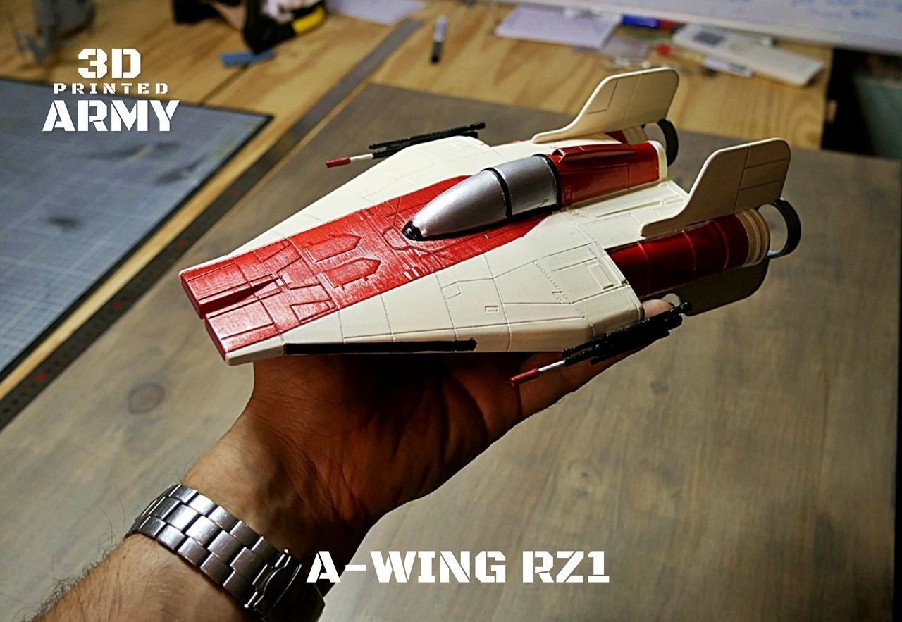 Star Wars A-WING RZ-1 starfighter  -3D Print STL files 3D print model_25