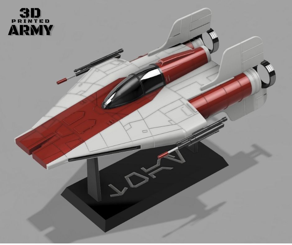 Star Wars A-WING RZ-1 starfighter  -3D Print STL files 3D print model_1