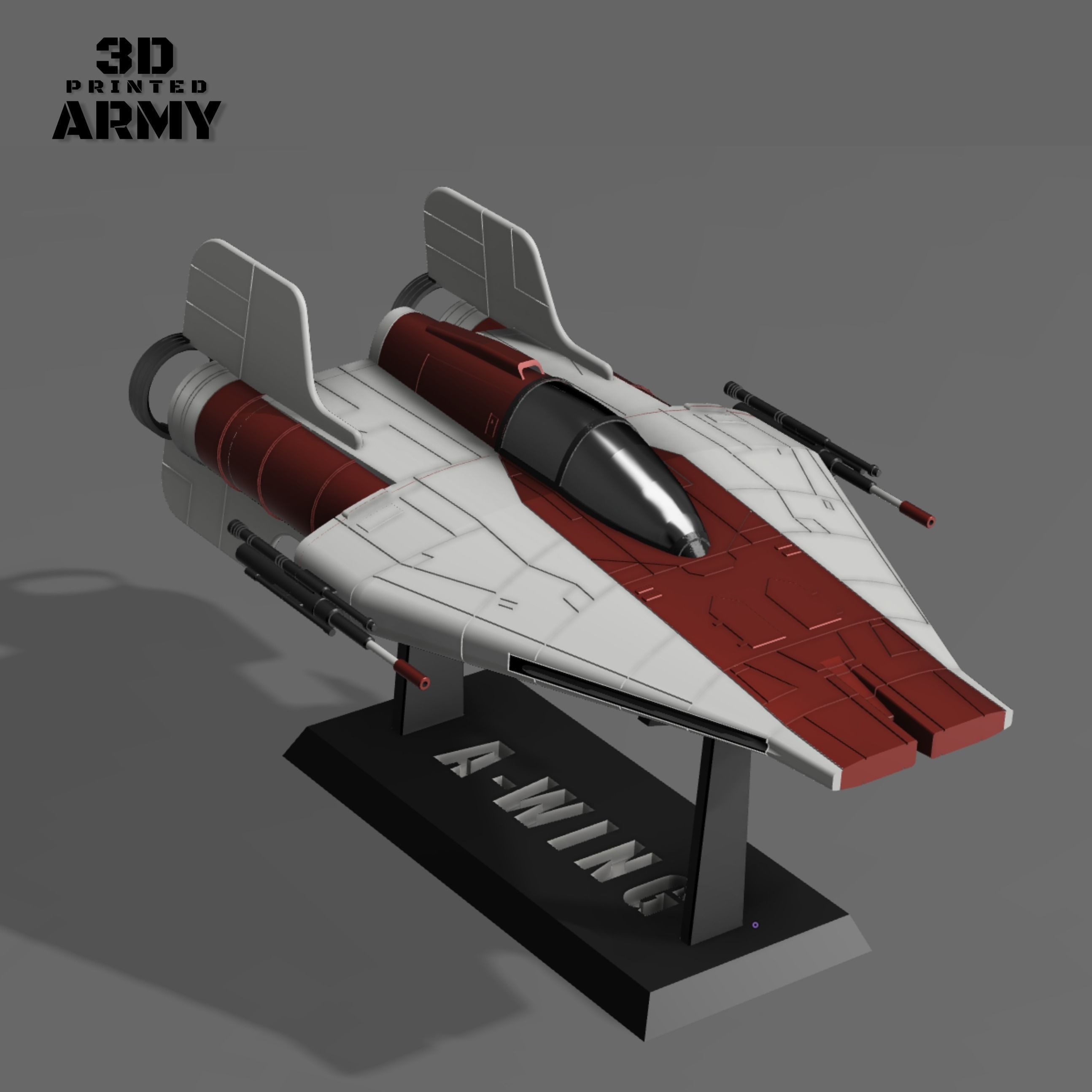 Star Wars A-WING RZ-1 starfighter  -3D Print STL files 3D print model_8