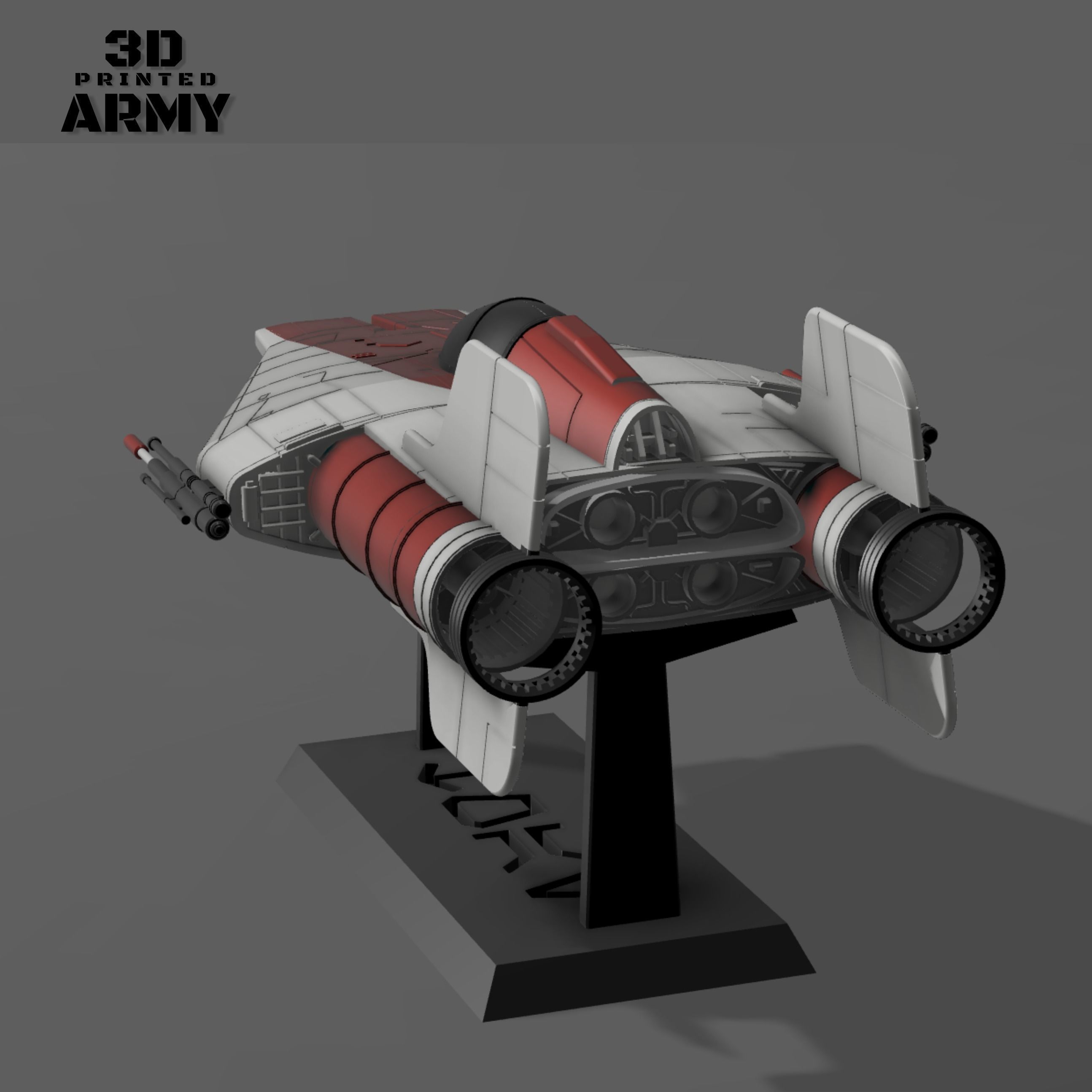 Star Wars A-WING RZ-1 starfighter  -3D Print STL files 3D print model_7