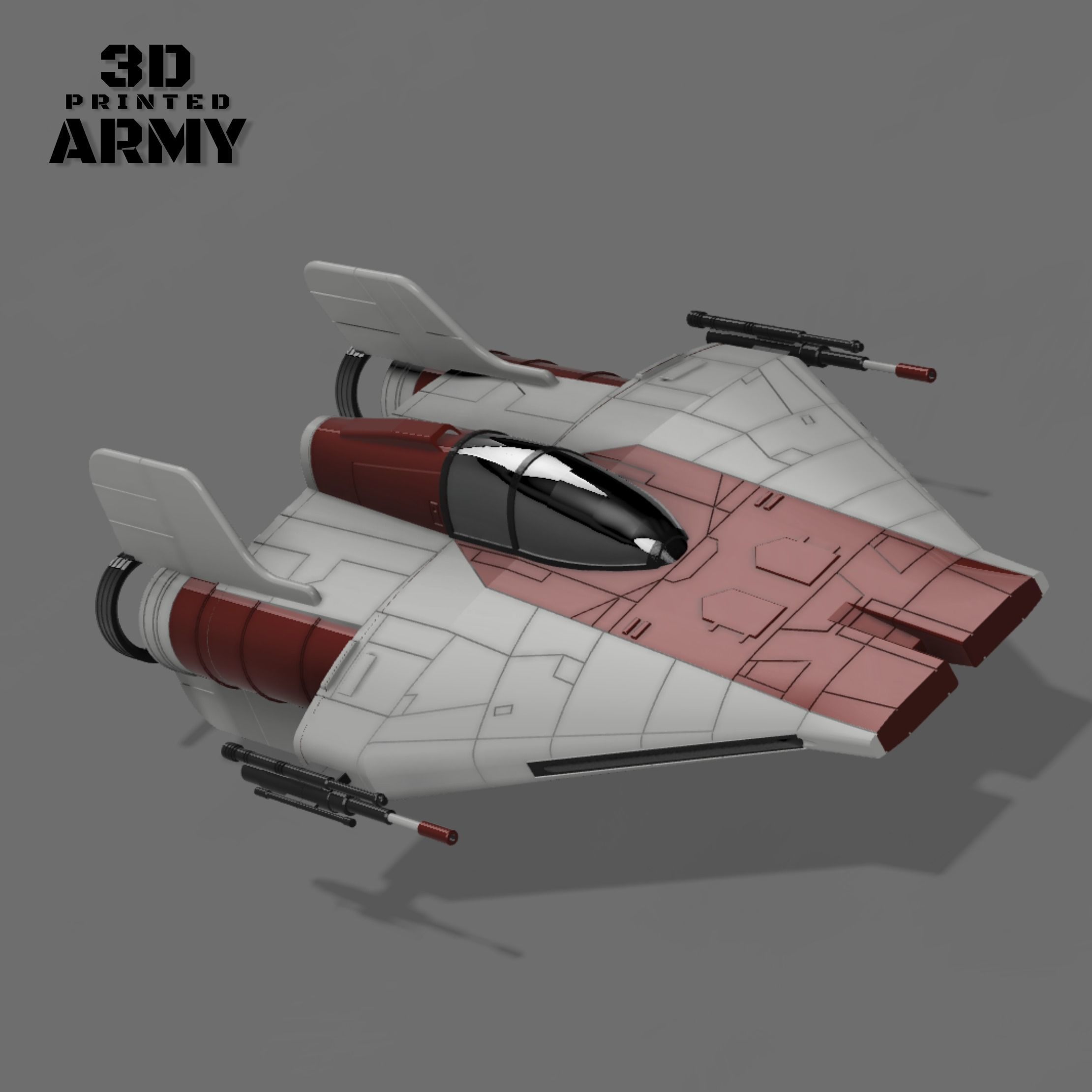 Star Wars A-WING RZ-1 starfighter  -3D Print STL files 3D print model_9