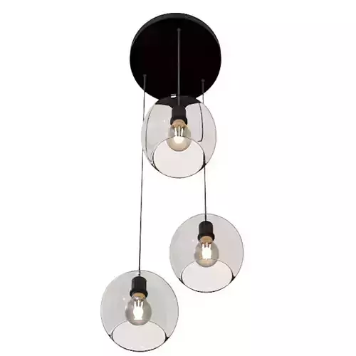 Pendant lamp with glass shades