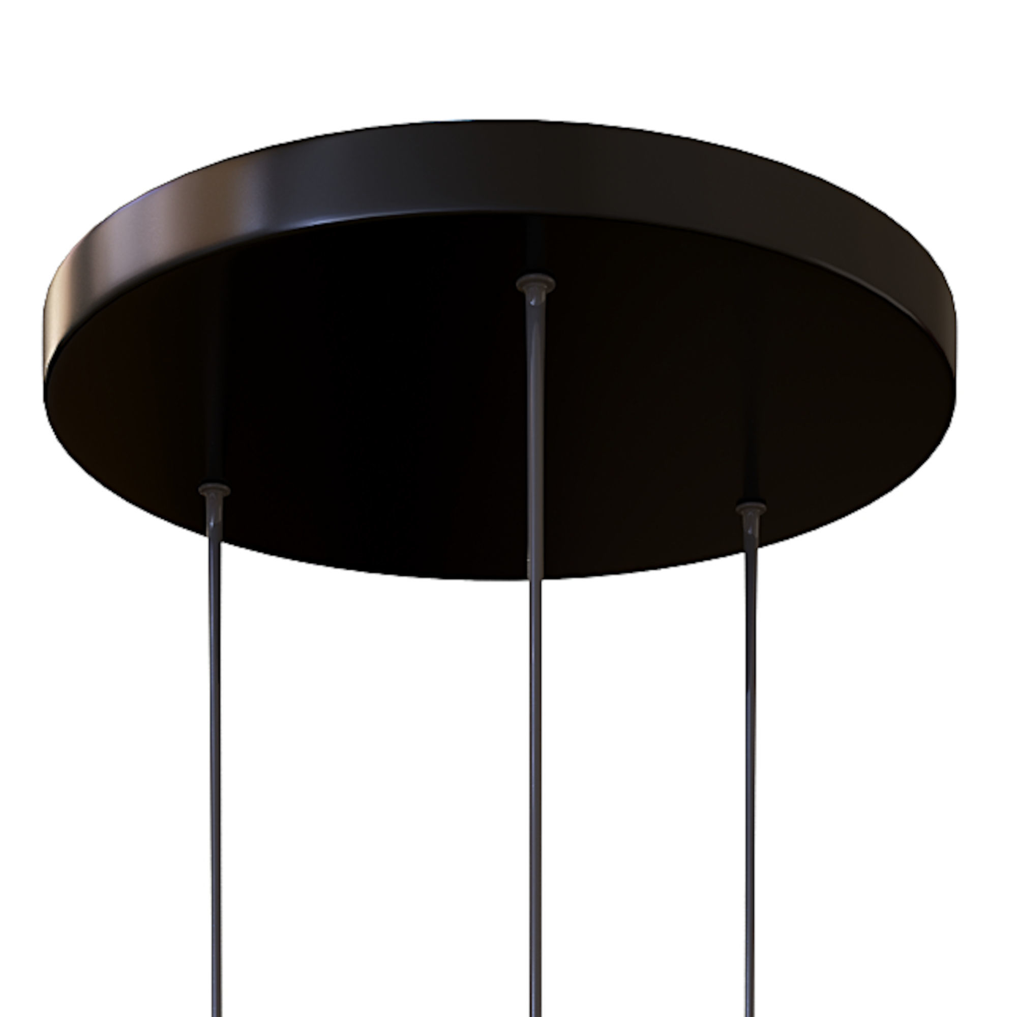 Pendant lamp with glass shades 3D model_4
