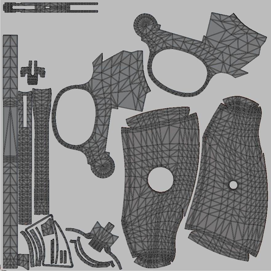 Enfield No 2 MkI Revolver - Game and VFX-Ready Low-poly 3D model_8