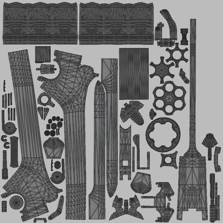 Enfield No 2 MkI Revolver - Game and VFX-Ready Low-poly 3D model_9