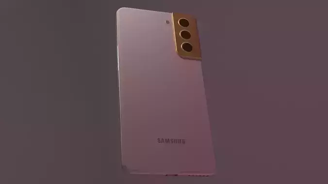 Samsung Galaxy S21 Pink Fantom Low-poly 3D model