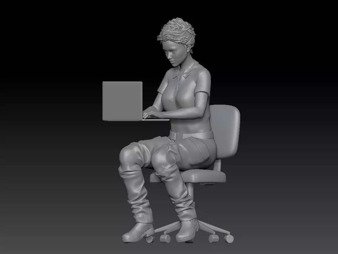 GUARDIA CIVIL WOMAN POLICE 3 3D print model