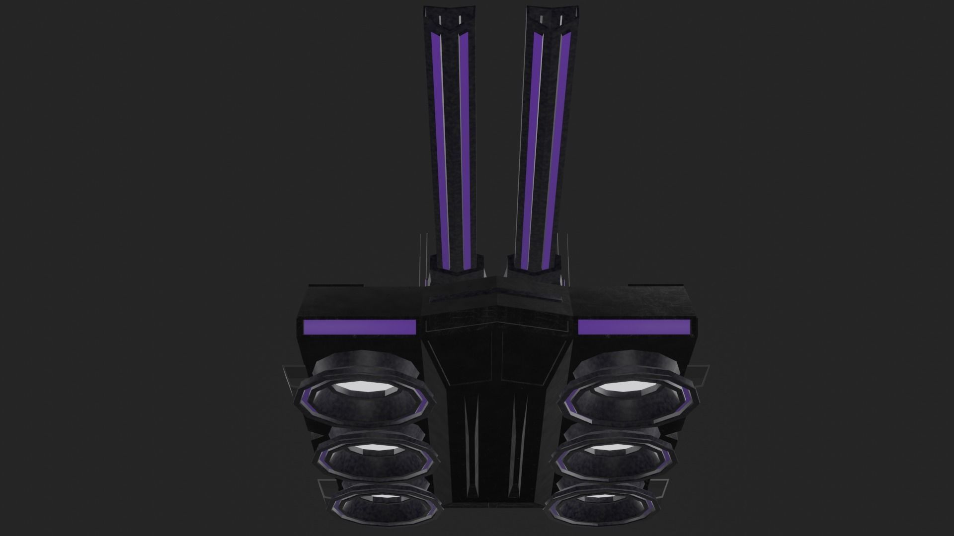 Flying tank of the future Low-poly 3D model_4