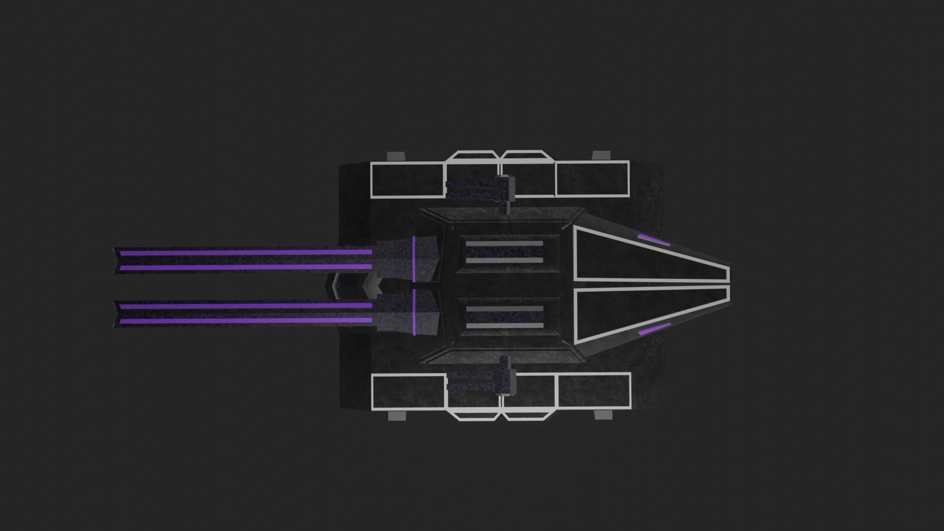 Flying tank of the future Low-poly 3D model_7