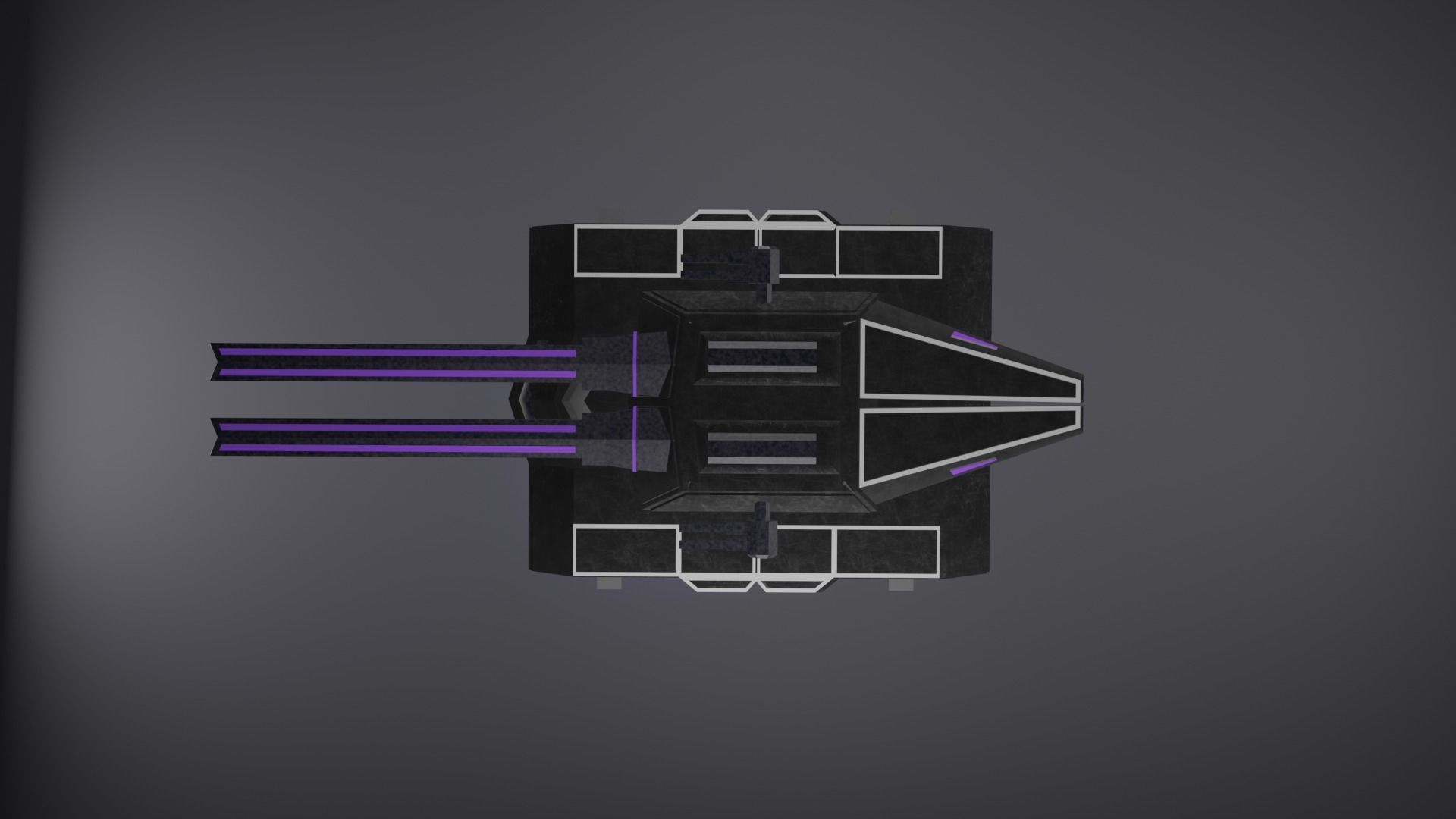 Flying tank of the future Low-poly 3D model_14