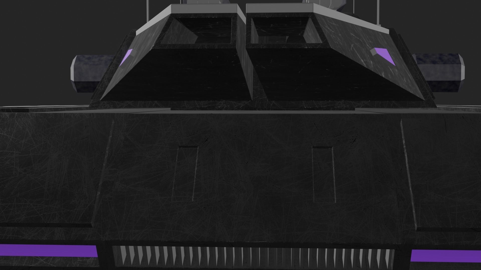 Flying tank of the future Low-poly 3D model_8