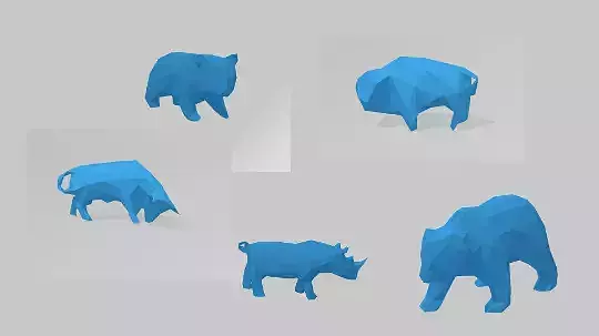 Pack Bundle 5 Low- Poly Animal STL File 5 3d Printable Toys 3D print model Pack Bundle 5 Low- Poly Animal STL File 5 3d Printable Toys 3D print model