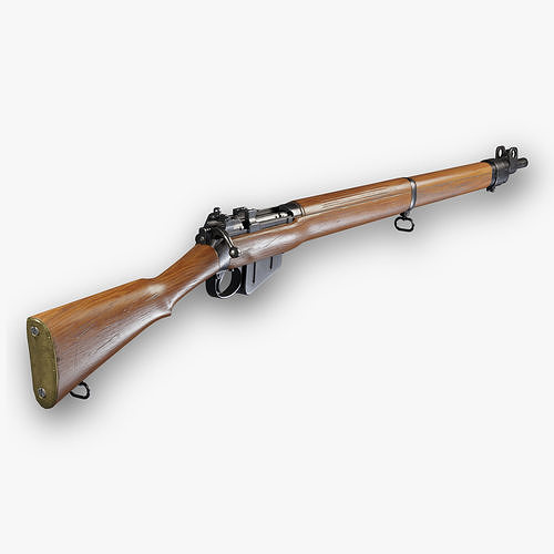 Lee-Enfield No 4 MkI rifle - Game and VFX Ready Low-poly 3D model Lee-Enfield No 4 MkI rifle - Game and VFX Ready Low-poly 3D model