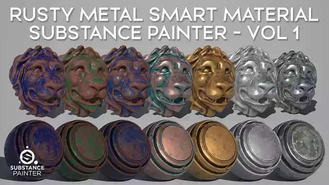 Rusty Metal Smart Material - Substance Painter - Vol 1 3D model