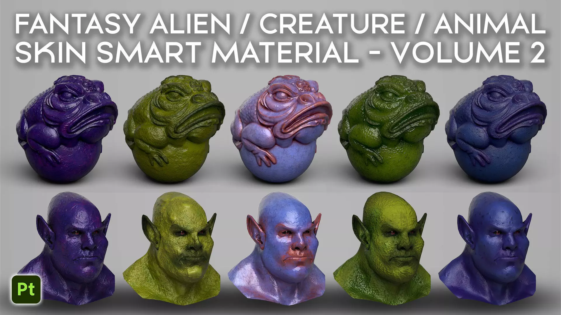 Fantasy Alien - Creature - Animal Skin Smart Material - Volume 2 3D model_0