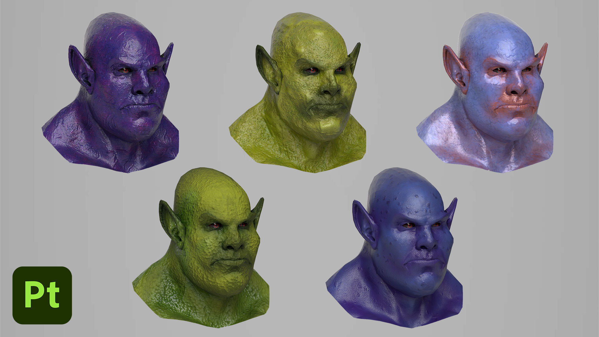 Fantasy Alien - Creature - Animal Skin Smart Material - Volume 2 3D model_2