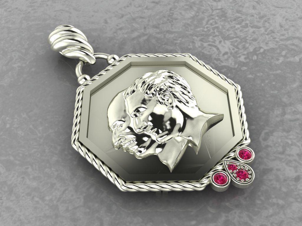 Pendant Pahlavi 3D print model_2