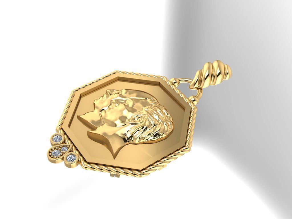 Pendant Pahlavi 3D print model_11
