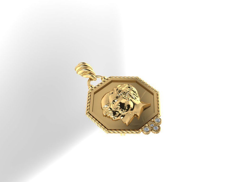 Pendant Pahlavi 3D print model_5