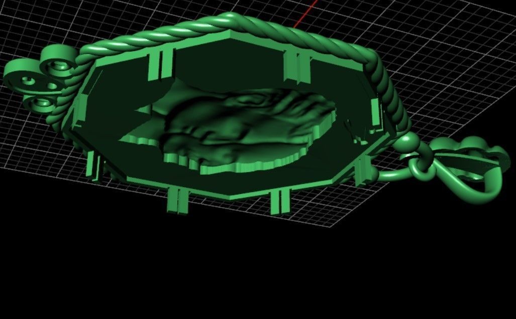 Pendant Pahlavi 3D print model_12