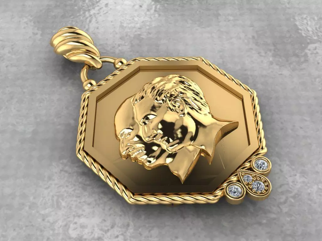 Pendant Pahlavi 3D print model_0