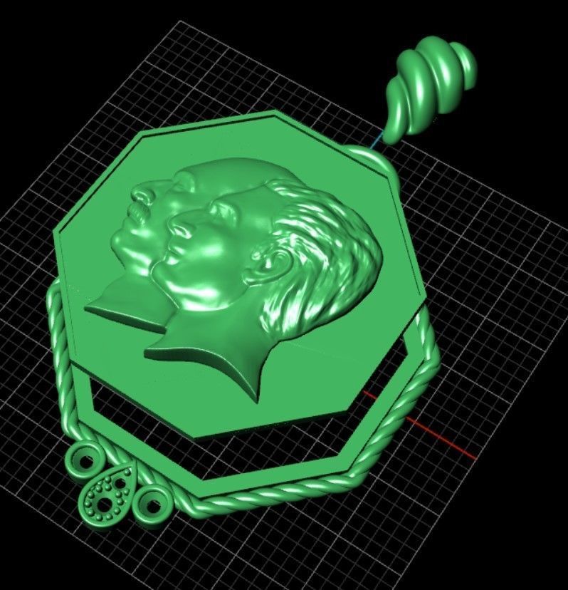 Pendant Pahlavi 3D print model_8