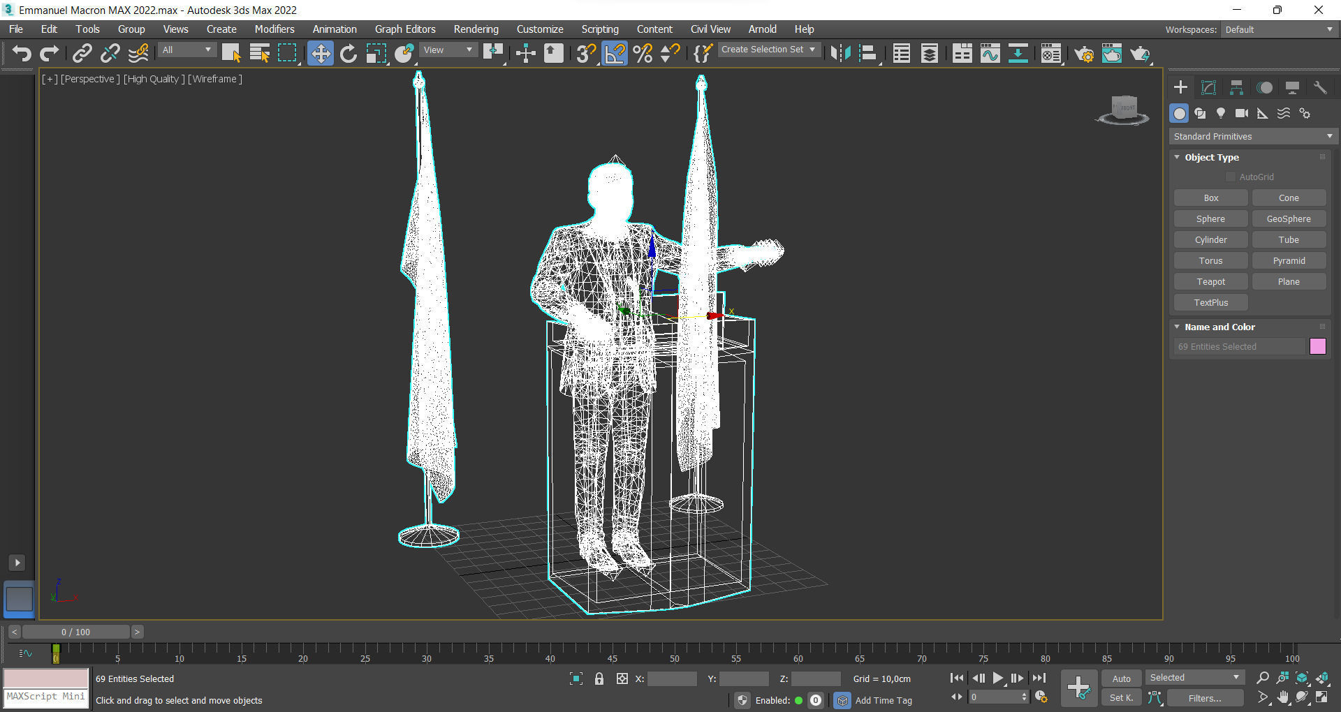 Emmanuel Macron Low-poly 3D model_14
