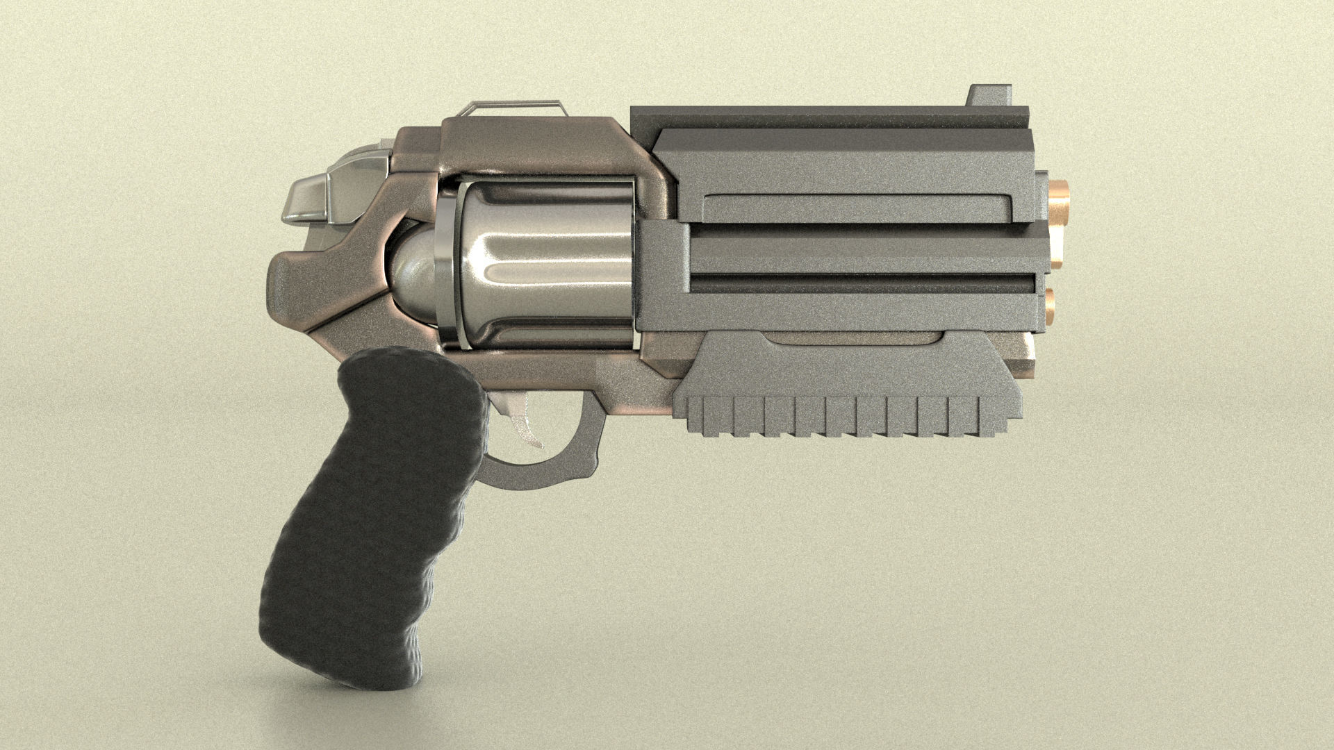 laos Game revolver Low-poly 3D model_3