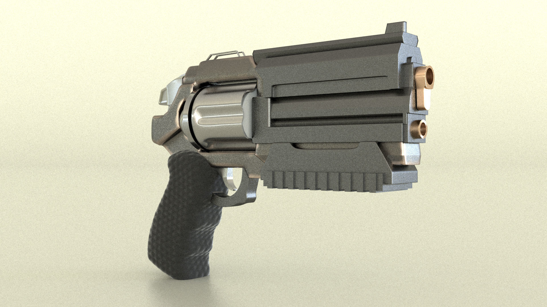 laos Game revolver Low-poly 3D model_1