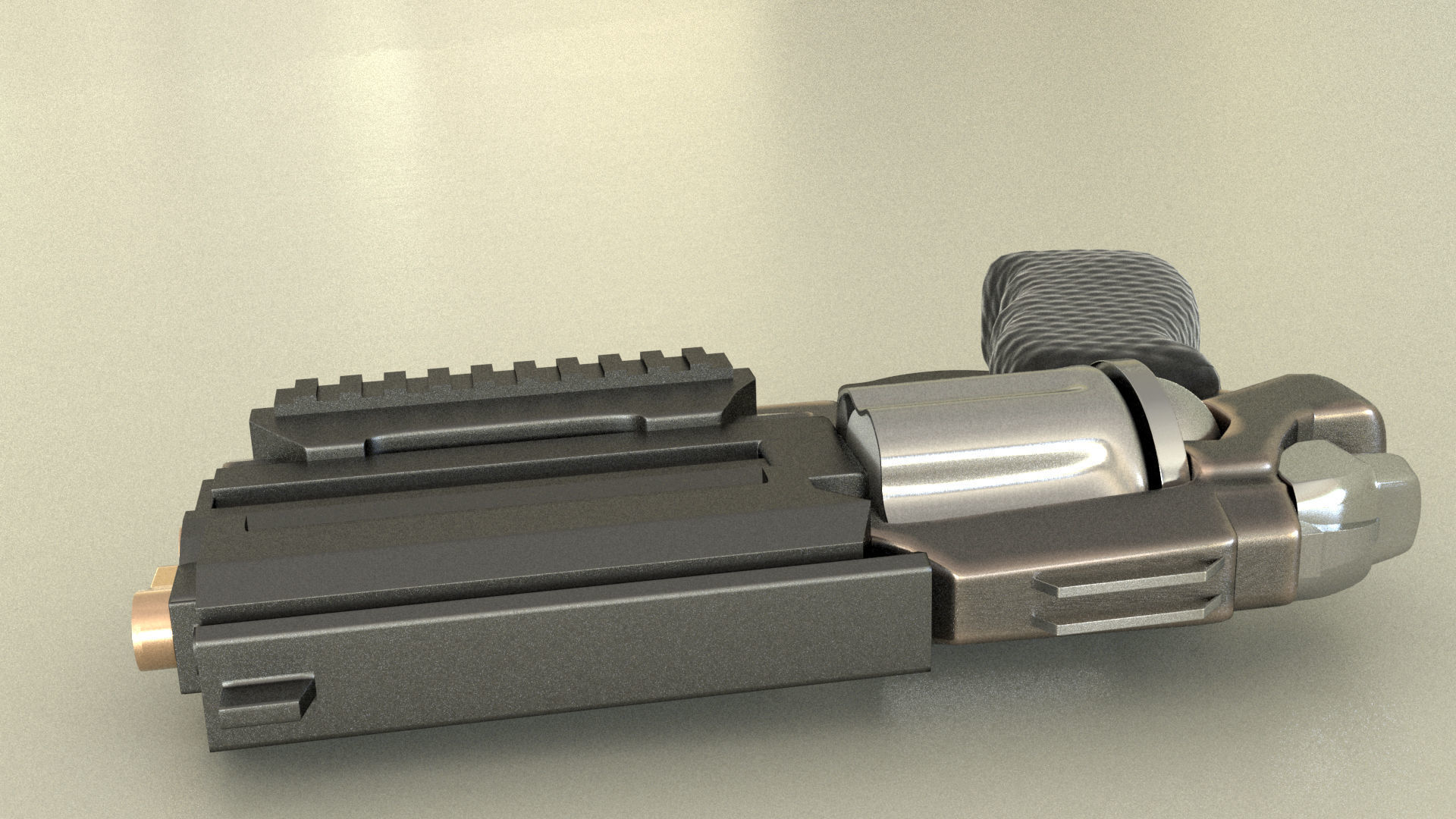 laos Game revolver Low-poly 3D model_6