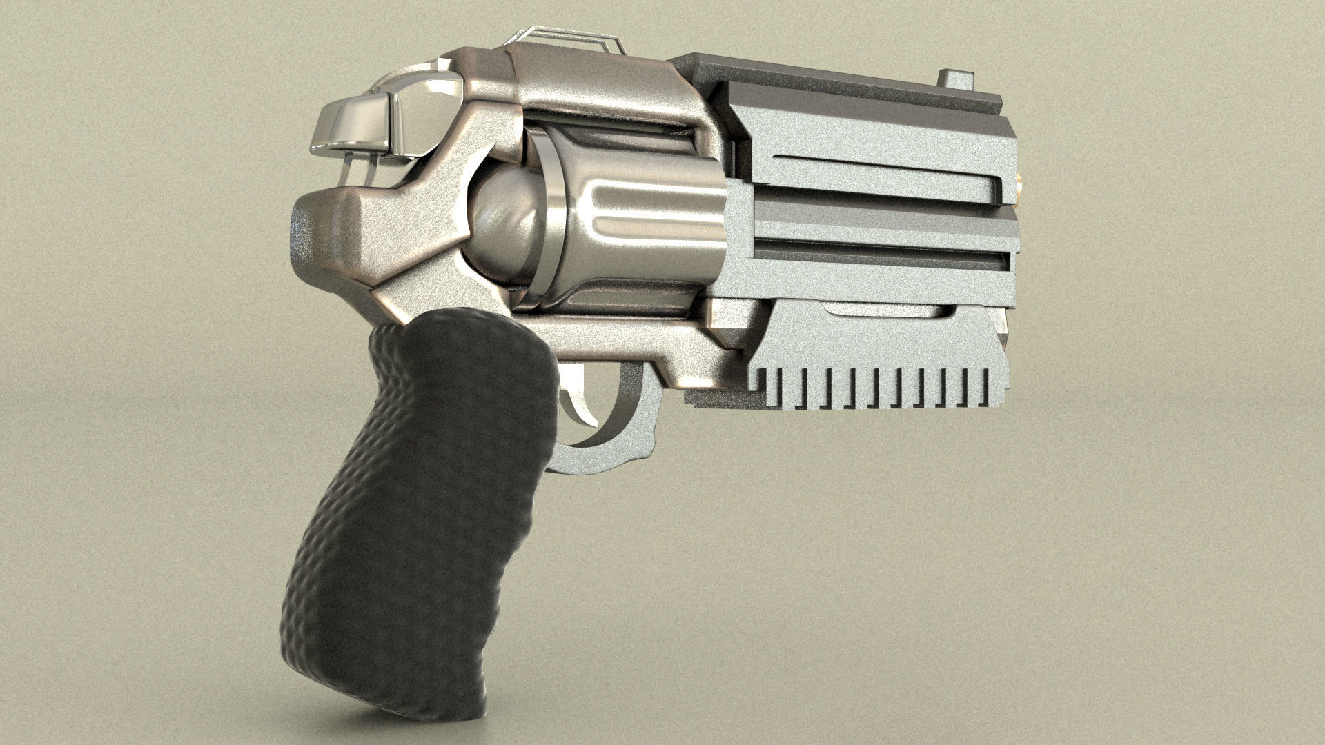 laos Game revolver Low-poly 3D model_2