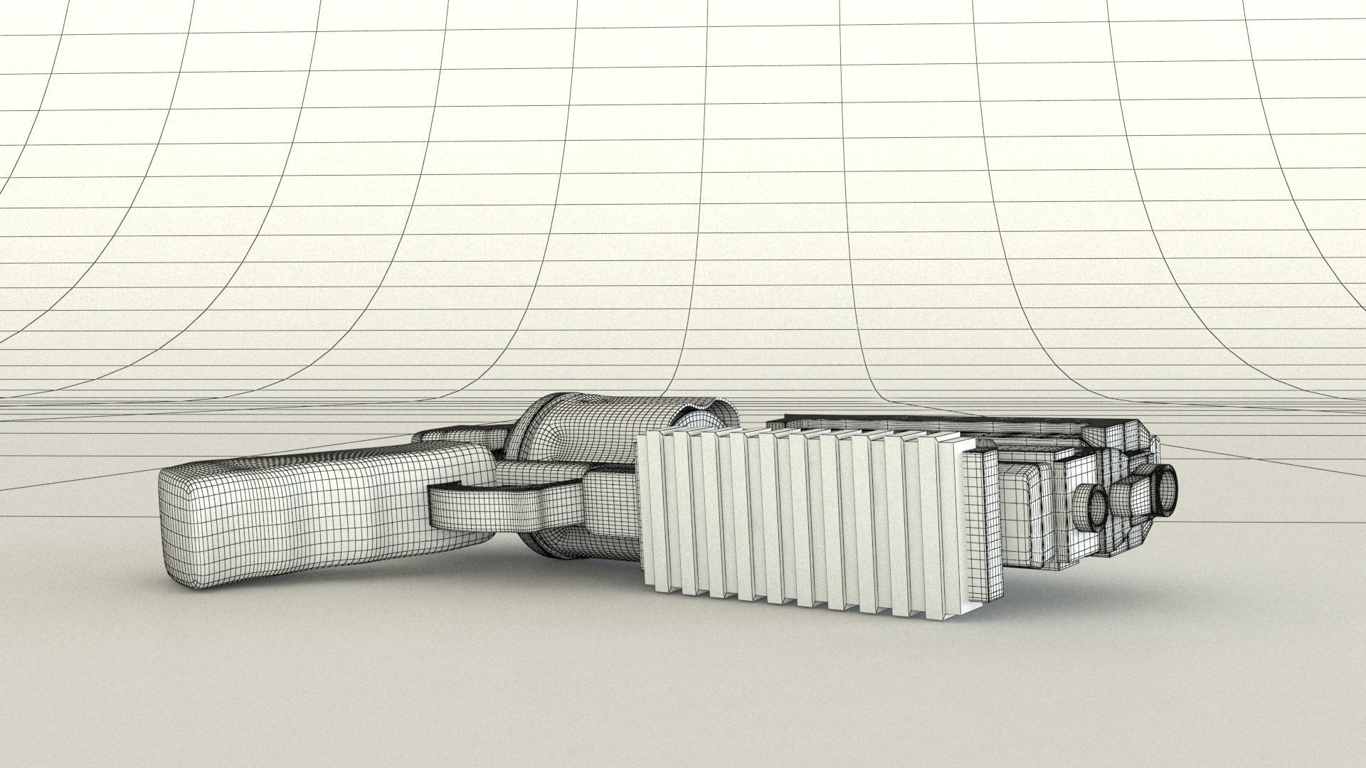 laos Game revolver Low-poly 3D model_12