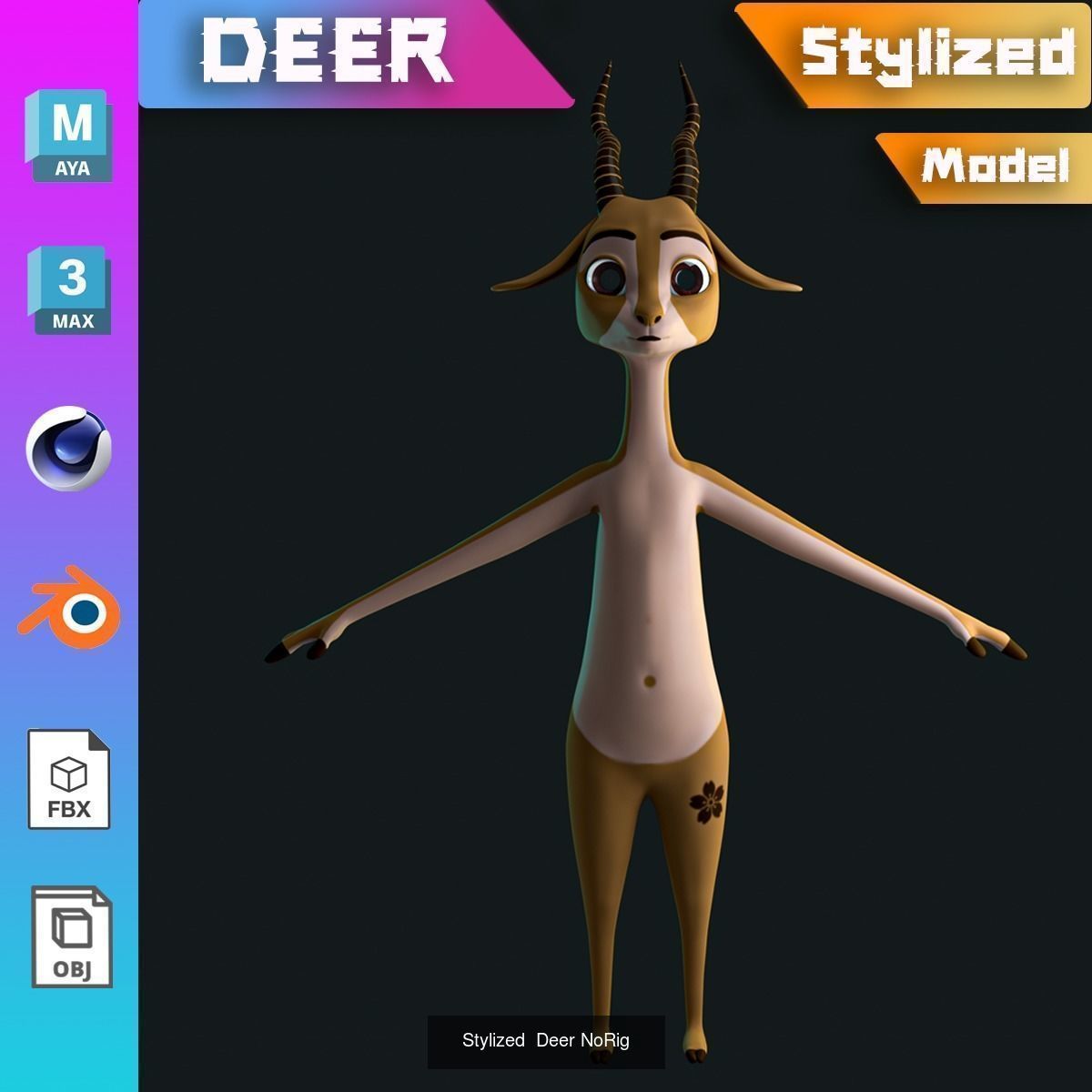 Stylized Animals NoRig V2 3D Model Collection_1